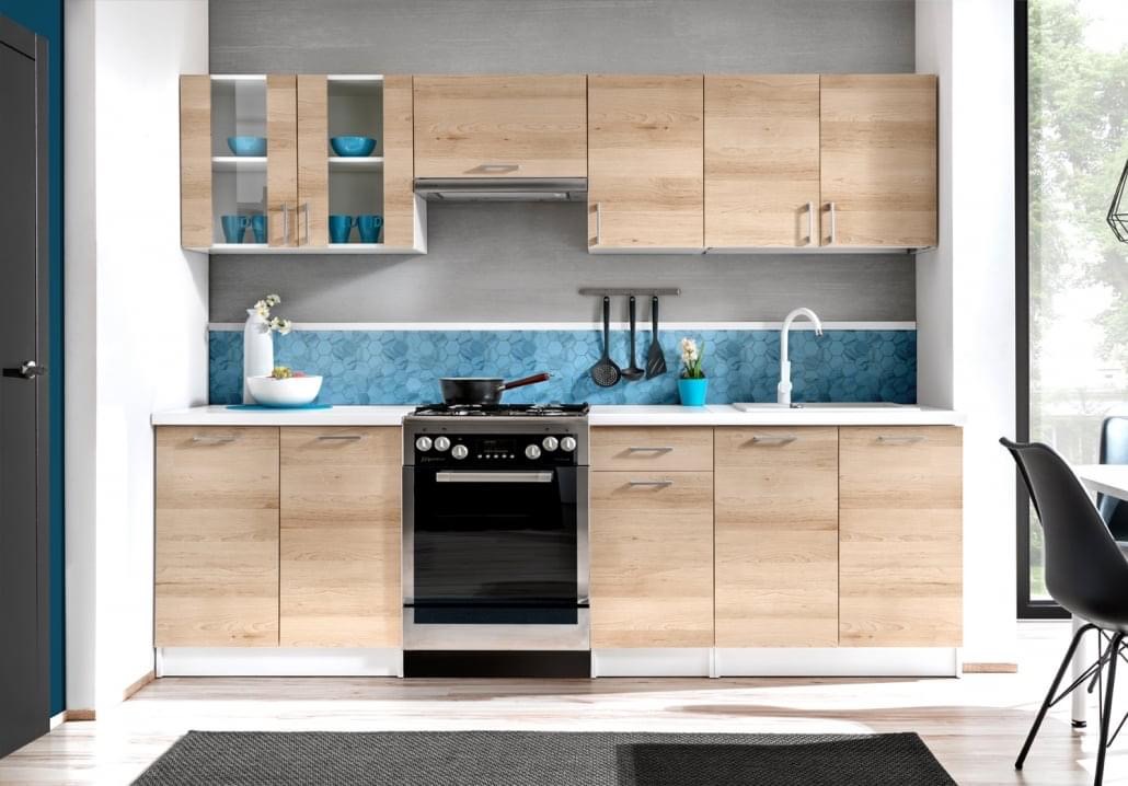 Küchenzeile 260 cm mit Arbeitsplatte – Restposten – Bild 2