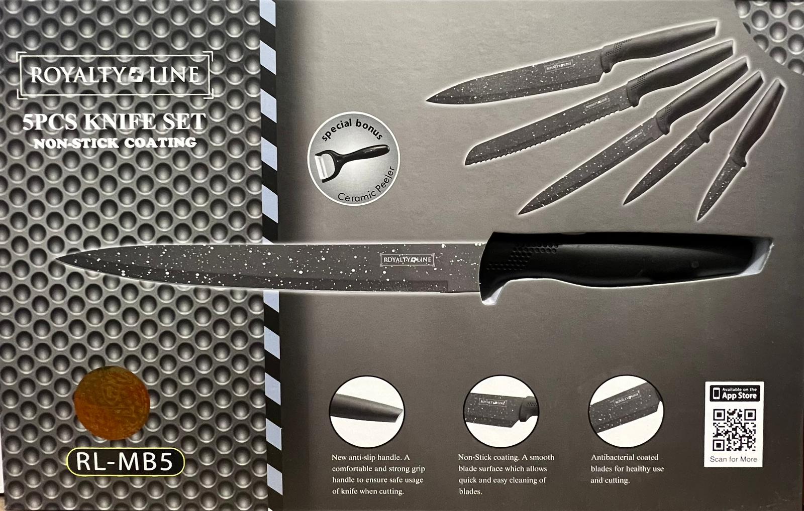 Messerset 5-teilig mit Antihaftbeschichtung (RL-MB5)