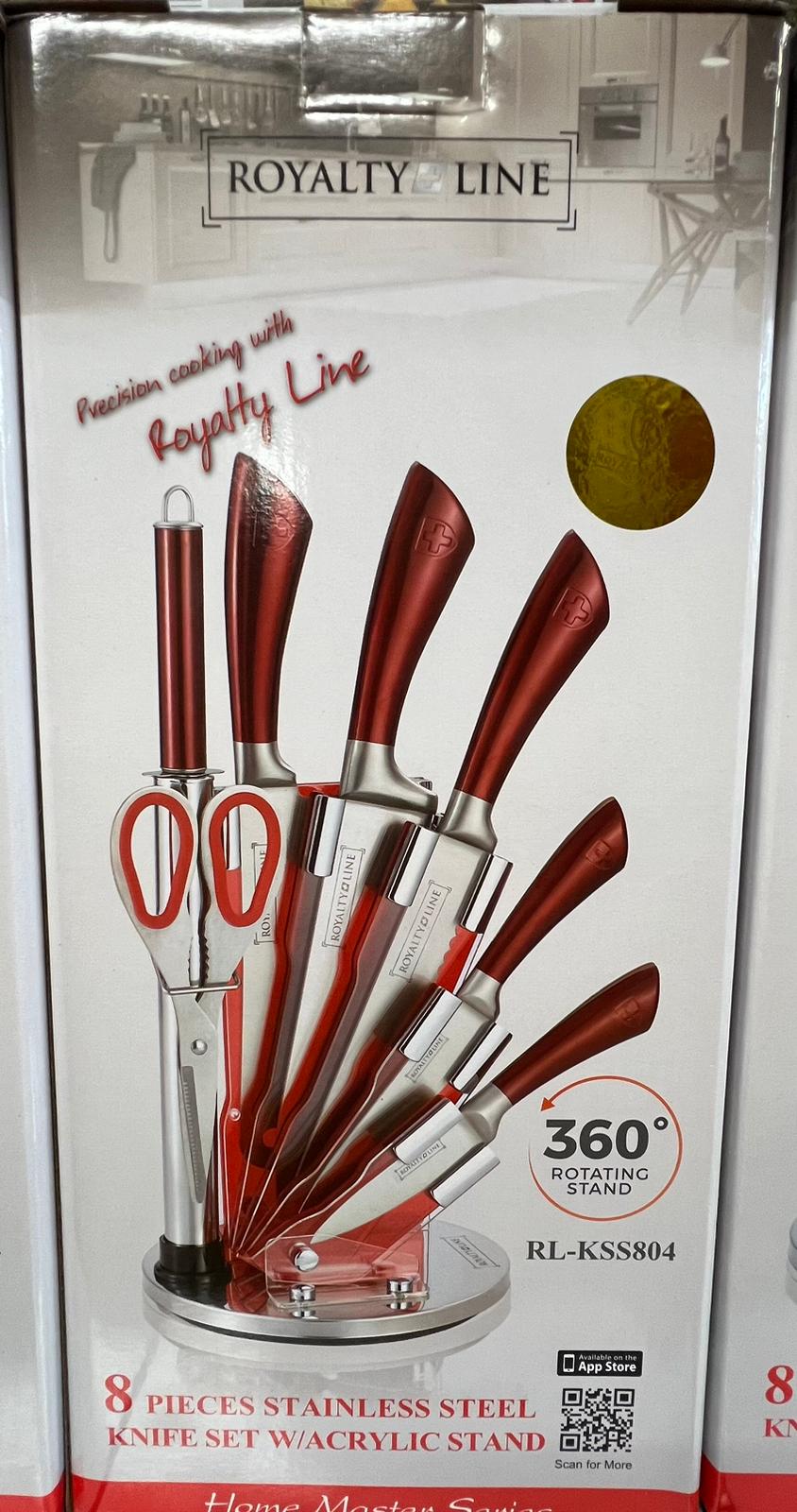 Messerset 8-teilig mit drehbarem Acrylständer