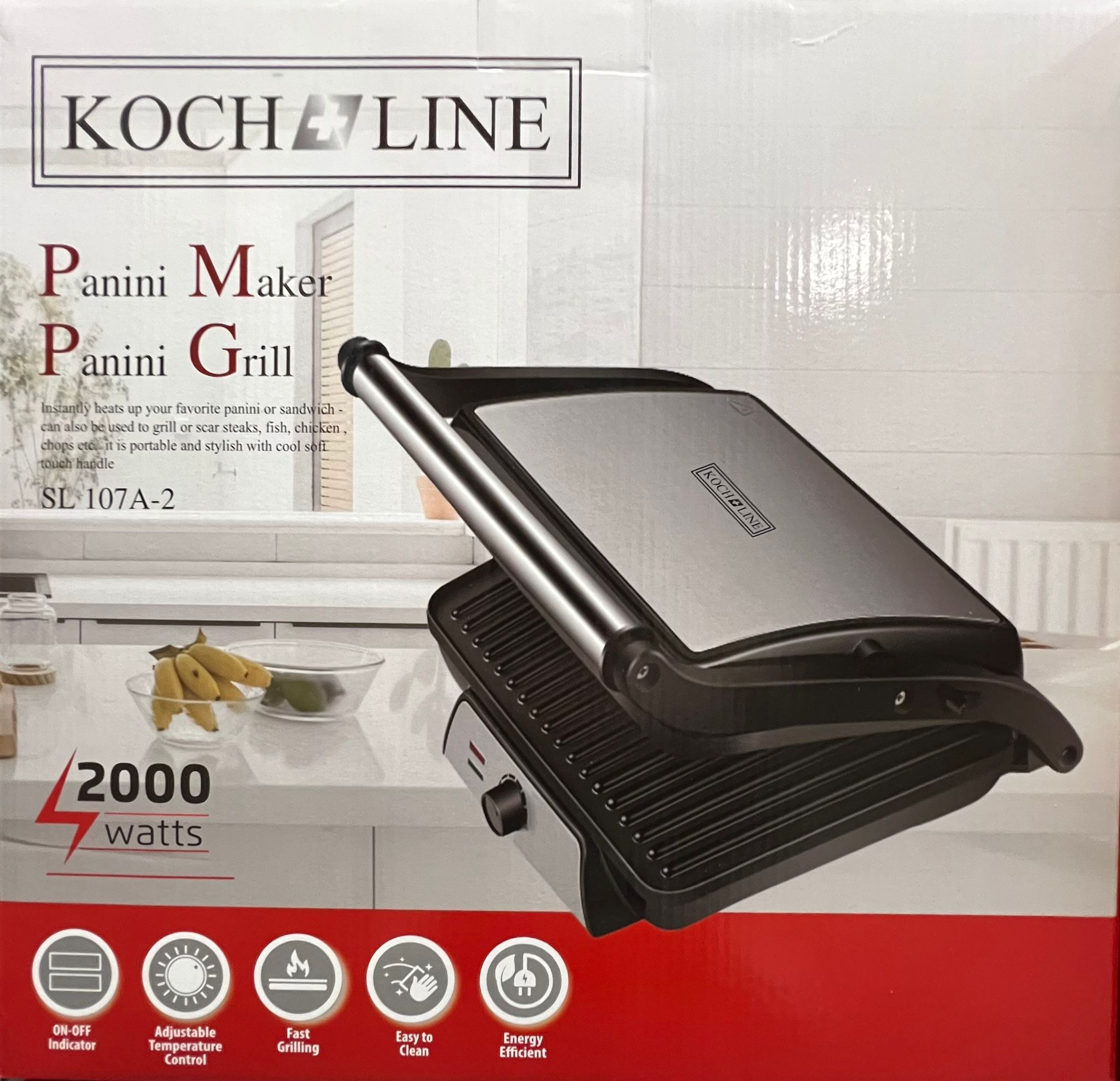 Panini-Grill 2000 W (SL 107A-2)