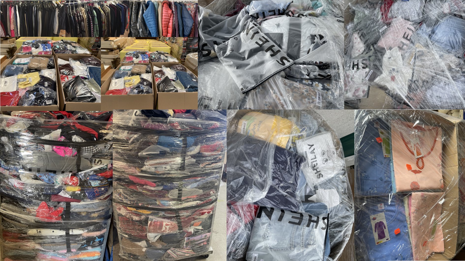 Textilien neu gemischt nach Kilo – Damen, Herren, Kinder