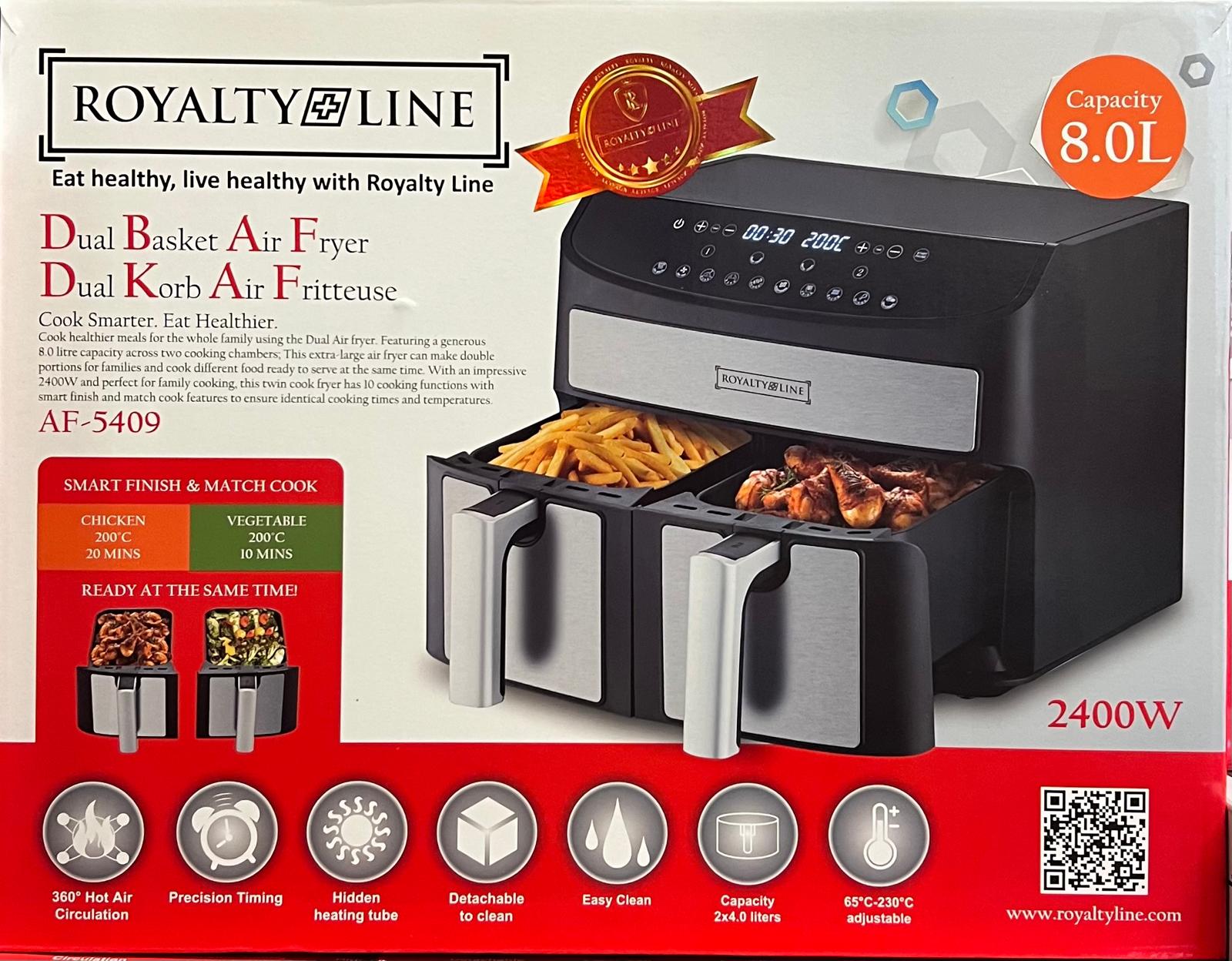 Heißluftfritteuse 2400 W mit 2 Körben